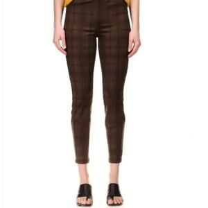 SANCTUARY Brown Plaid Straight Leg Pants Size Women's Medium